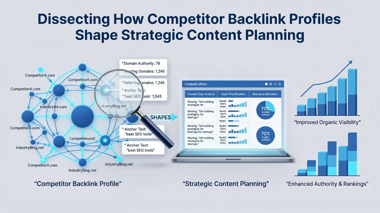 Chart illustrating backlink gap analysis between competing websites